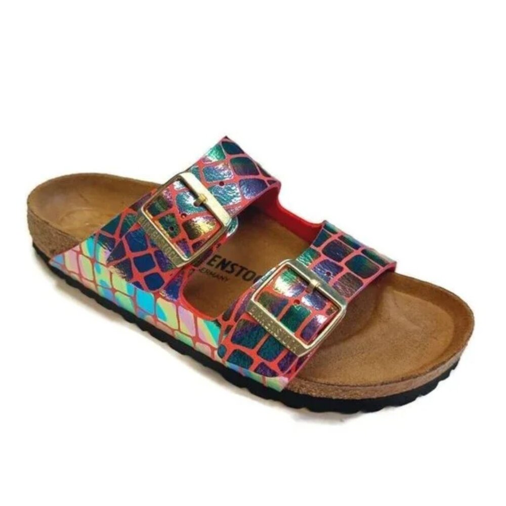 Birkenstock Arizona BS Sandals Womens Size 9 - Gator Gleam Raspberry